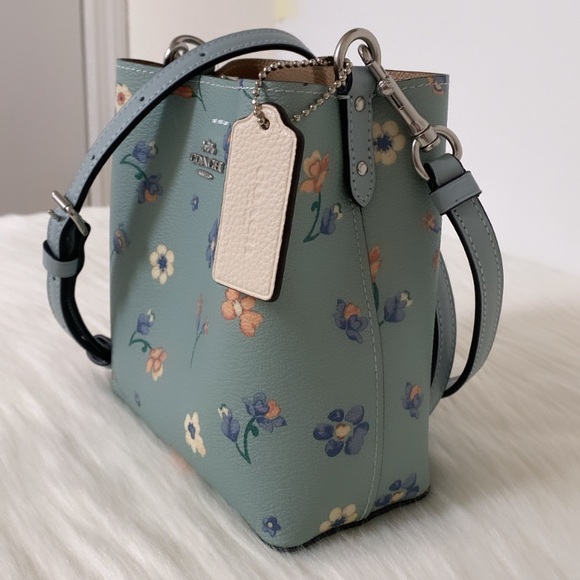 New💃Coach Mini Town Bucket Bag With Mystical Floral Print - Picture 3 of 9